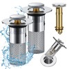 Pop Up Bathroom Sink Drain Strainer Hair Catcher, Drain Strainer