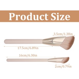 DWFEYOI 2pcs Make-up Pinsel, Make-up Pinsel Concealer Pinsel Foundation Pinsel mit Weicher Synthetischer Faser für Concealer Flüssige Foundation von Flüssige Foundation Creme Puder Rouge