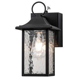 OUPAVOCS Outdoor Porch Light with GFCI Outlet, Dusk to Dawn Exterior Lights Fixture, Mate Black Front Porch Light for House, Waterproof Wall Sconce Wall Mount with plug Outside Patio lights for Garage