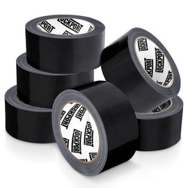 Lockport Duct Tape Heavy Duty Waterproof,20 Yards x 2 Inch,Strong Adhesive Roll for Indoor & Outdoor Repair,No Residue,Tear by Hand - Duct Tape Bulk Value (Black, 6-Pack)