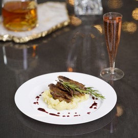 STACKABLES Pack of 20 Hard Plastic Plates 10.25" Elegant Party Serving Plates Reusable Lunch & Dinner Plate for Parties Weddings & Events