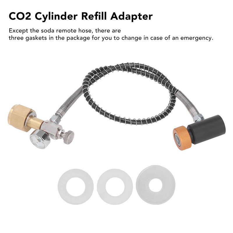 Soda Remote Hose CO2 Tank Cylinder Refilling Adapter with 24