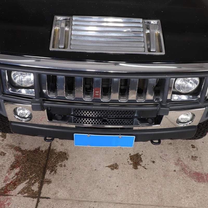 Ynei Front Bumper Panel Glossy Chrome Exterior Cover Molding Fits