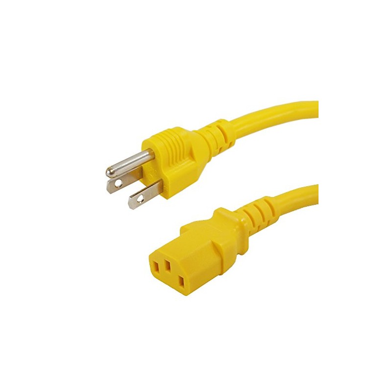 2ft NEMA 5-15P to IEC C13 Power Cable 14AWG SJT