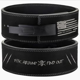 Weight Lifting Belt - Lever Gym Belt for Weightlifting, 10mm Leather Weight Belt for Men, 4 Inches Wide for Support & Stability for Workouts, Powerlifting, Bodybuilding, Fitness & Crossfit XL FAFO