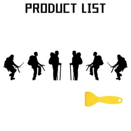 Agulier Hiking Life Graphic Truck Bed Side Stickers Compatible with Ford F150 Accessories, Vinyl Racing Stripes with Rock Climber Man Pickup Decals Decoration(2Pcs Black)