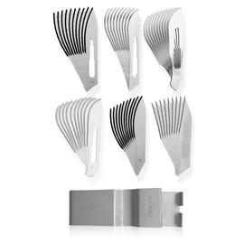 Set of 60 x Disposable Scalpel Blades Consisting of 10 Blades Figures 18, 19, 20, 21, 23 and 25 - Individually Sterile Packed Made of Carbon Steel