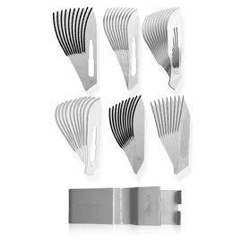 Set of 60 x Disposable Scalpel Blades Consisting of 10 Blades Figures 18, 19, 20, 21, 23 and 25 - Individually Sterile Packed Made of Carbon Steel