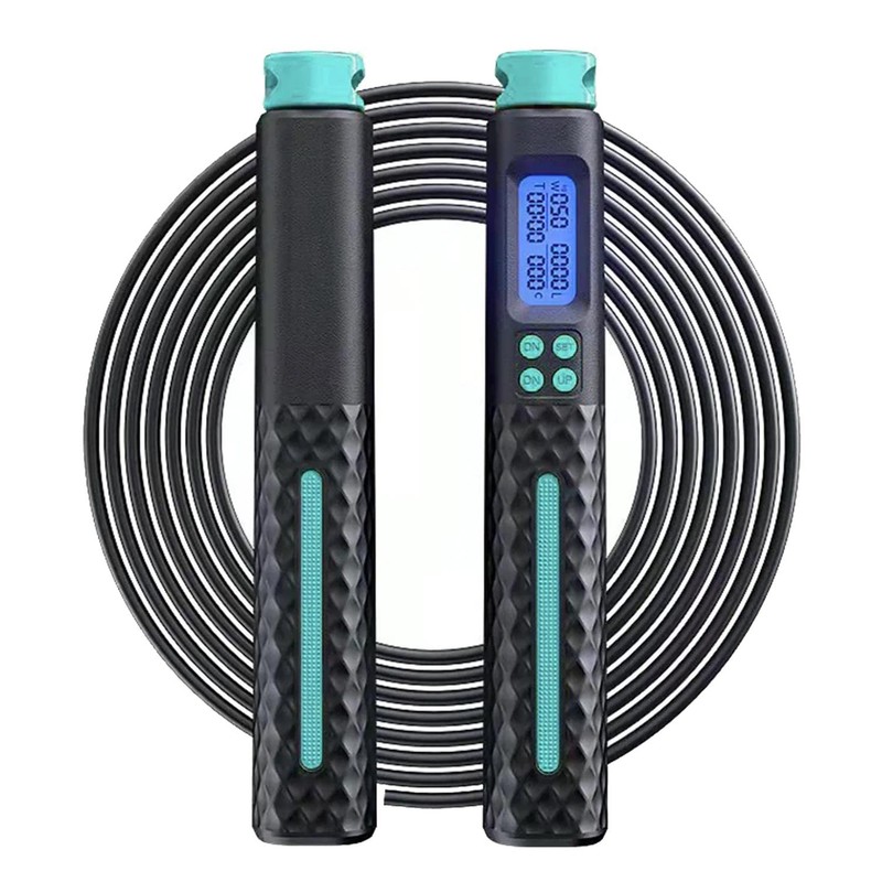 Gymcline 2-in-1 Smart Skipping Rope with LCD Display & 3
