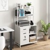 Livofloral Vertical File Cabinet with Charging Station, Filing Cabinets for