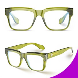 VISOONE TR90 Square Blue Light Blocking Glasses Fashion Computer Eyewear for Women and Men RANDI