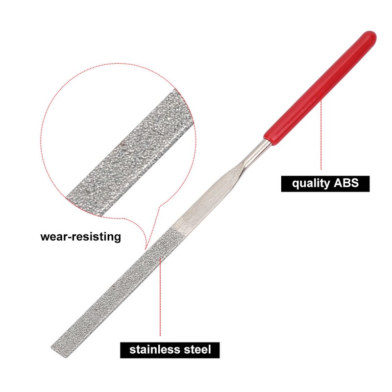 Guitar Bridge Saddle Nut Files Set with Grinding Stone Screw