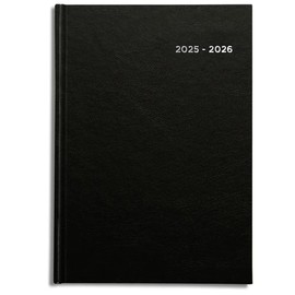 Academic Diary 2025-2026 A4 Week to View by Pirongs | Mid year Diary 2025-2026 | A4 Diary, Hardback/Casebound Quality - Black
