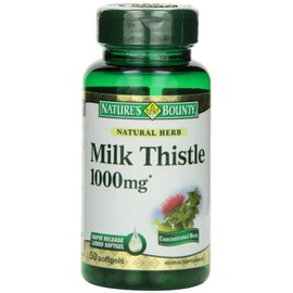 Nature's Bounty Milk Thistle 1000mg Softgels 50 ea (Pack of 8)