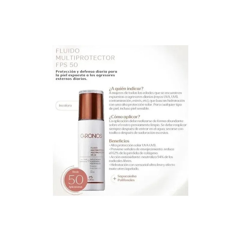 Fluido Multiprotector Fps 50 Chronos Natura 50ml