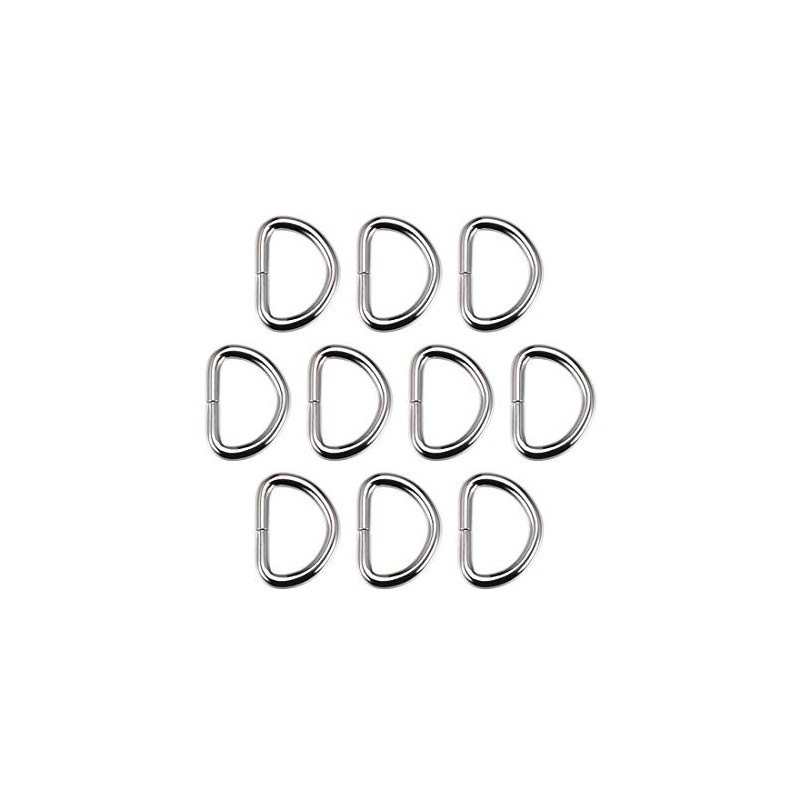 sourcing map 10pcs Metal D Ring 1"(25mm) D-Rings Buckle for