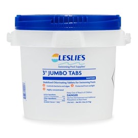 Leslie's 3 inch Jumbo Chlorine Pool Tabs 5 lbs Bucket LPM 12421