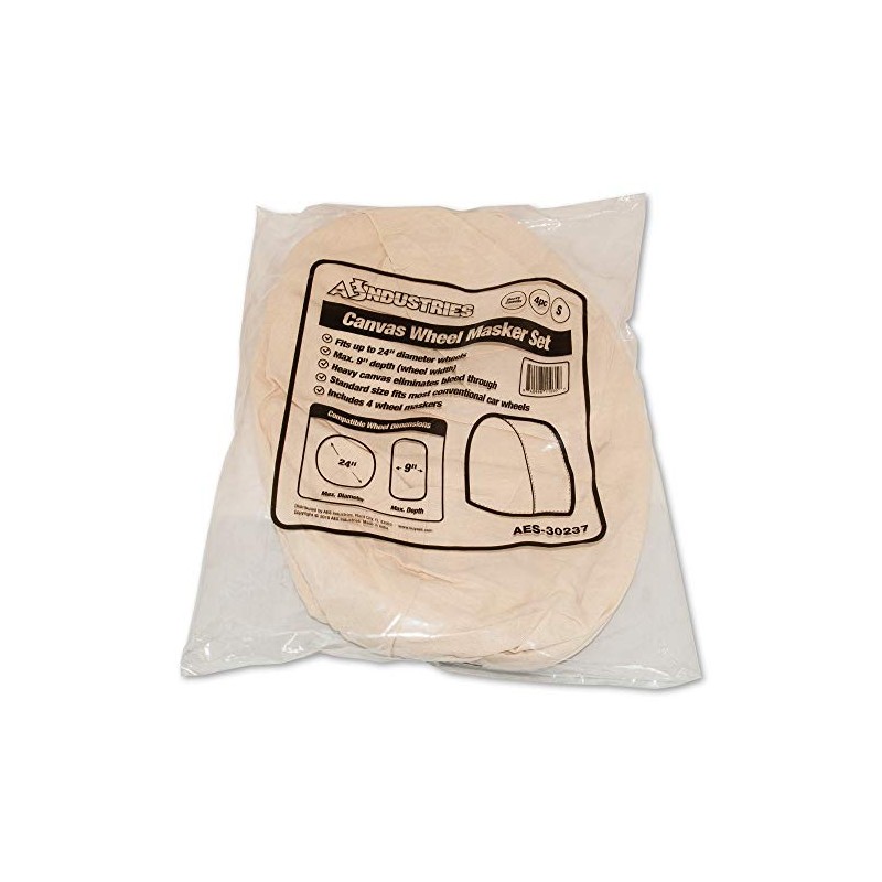 AES Industries 24" Diameter Heavy Canvas Wheel Paint Masker/Protection 4