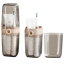 2 Piezas Estuche para cepillos de Dientes de Viaje, Soporte para Cepillo de Dientes con Tapa, portátil contenedor de Dientes, Estuche para cepillos de Dientes