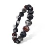 AWNL Men's Woven Drawstring Beaded Bracelet with Tiger's Eye Onxy