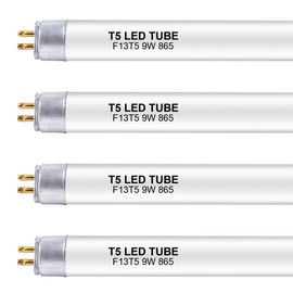 Wesome Lighting 21 Inch F13T5/DL LED Replacement Bulbs, 6500K Daylight, T5 LED 9 Watts Replace Fluorescent Bulb with LED, Replacement Tube for Counter and Cabinet Fixture, 4 Pack