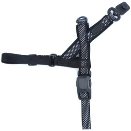 HOOZA: Magnetic Quick Clip: One Clip Harness - Black, Large - Dog Outdoor Accessory, Pet Safety-Walking-Training, Over-The-Head, Adjustable-Reflective