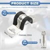 PATIKIL 12Pcs Pipe Clamps, 5/8 Inch 304 Stainless Steel Rubber