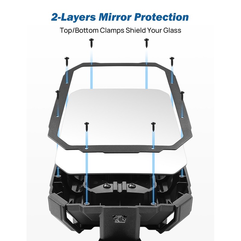 JOYTUTUS Wrangler Mirrors Doors Off or Doors On with Integrated