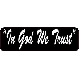StickerTalk in God We Trust Vinyl Sticker, 10 inches by 3 inches