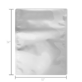 PackFreshUSA: Gallon (10" x 14") AirTight Mylar Bags for Long-Term Food Storage – Heavy Duty 5 Mil Thick (Per Side)  - Air Tight - Heat Sealable - Food Grade – Rounded Corners - Free Guide - Pack of 100