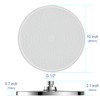 Rain Shower Head 10-Inch Rain Shower Head Overhead Replacement, Fixed