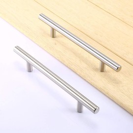 Yosoo Health Gear Kit de Manijas de Gabinete, 20 Piezas de 200 Mm de Acero Inoxidable T Bar Barra de Mango con Tornillos Cajón de la Puerta del Gabinete de la Cocina Tiradores