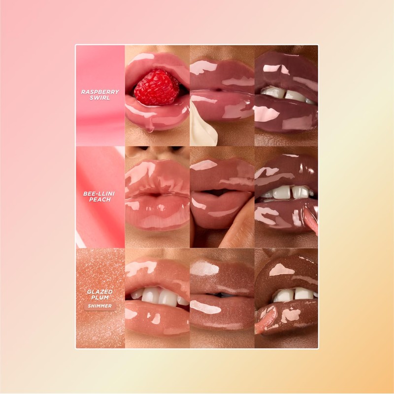 Gisou Aceite Labial Hidratante con Infusión de Miel, Bee-llini Peach