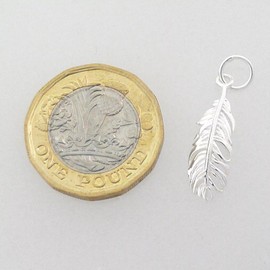 SUGARKITTEN LONDON 925 Sterling Silver Feather Angel Leaf Wing Charm Pendant For Necklace Bracelet Earrings (PS032)