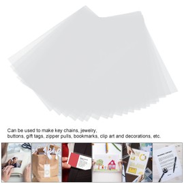 145 Pieces Heat Shrink Plastic Sheet Kit Including 20pcs 14.5 x 20 cm Heat Shrink Sheets Key Rings Ear Hooks Open Rings Bead Chains for Adults Kids for Key Chains Jewelry