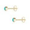 Glanzstücke München Women's Stud Earrings 925 Sterling Silver Yellow Gold-Plated