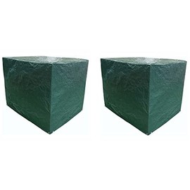 5' x 4' x 4' Green / Brown Poly Pallet Storage Tarp Cover - 2 Pack