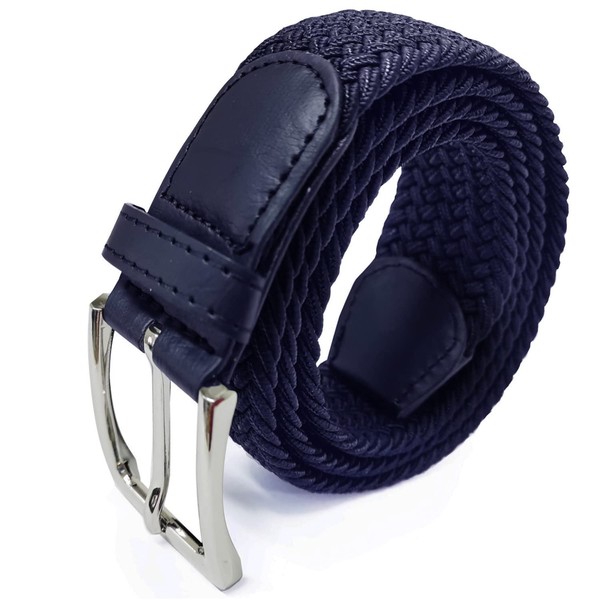 Glamexx24 Unisex Braided Belt, Elastic Fabric Stretch Belt for Men