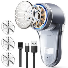 POPCHOSE Fabric Shaver, Sweater Shavers to Remove Pilling, Lint Shaver with 6-Leaf Blades, Electric Lint Remover for Clothes, Couch, Furniture, Fuzz, Lint Ball, Pillings, USB Rechargeable