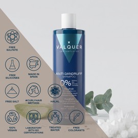 válquer Shampoo Anticaspa. Removes Dandruff Shampoo Zero; Without sulphates -400 ml
