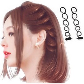 Labriciyon Hair Clip, 1Pair Black Fashion Hair Styling Clips, DIY Styling Tool for Hair Women, Hair Accessories, Bun and Crown Shapers, 2 Count