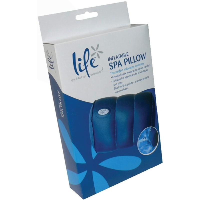 Life Inflatable Spa Pillow with Suction Cups for Hot Tubs