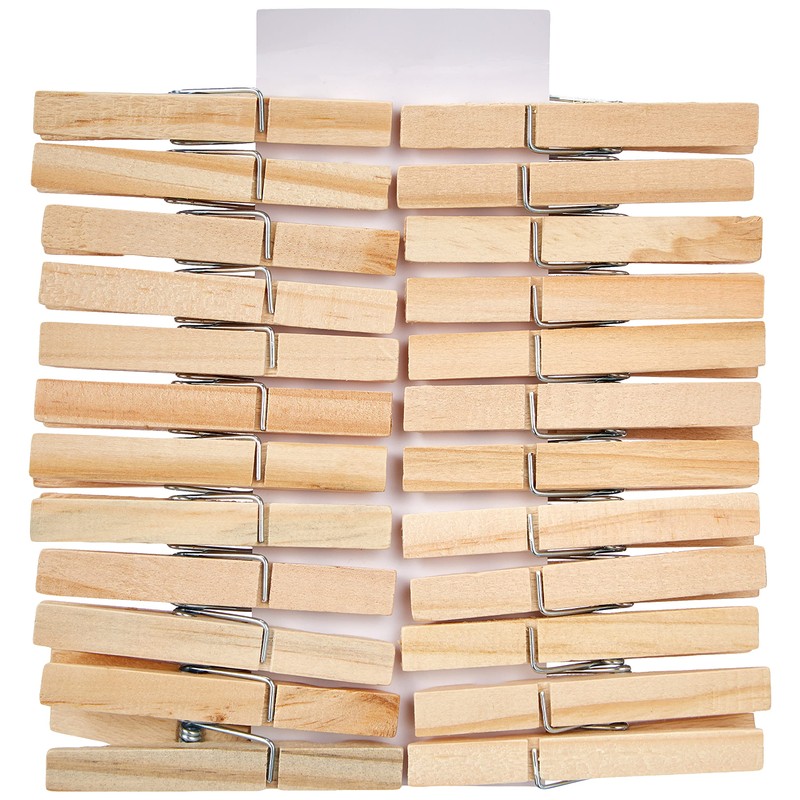 Glorex Wooden Clothes Pegs 72 mm 24St, Natural 21 x