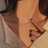 Feskive Layered Necklaces for Women Silver Plated Dainty Snake Twist