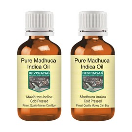 Devprayag Pure Madhuca Indica Oil (Madhuca Indica) Natural Therapeutic Grade Cold Pressed (Pack of Two) 100ml x 2 (6.76 oz)