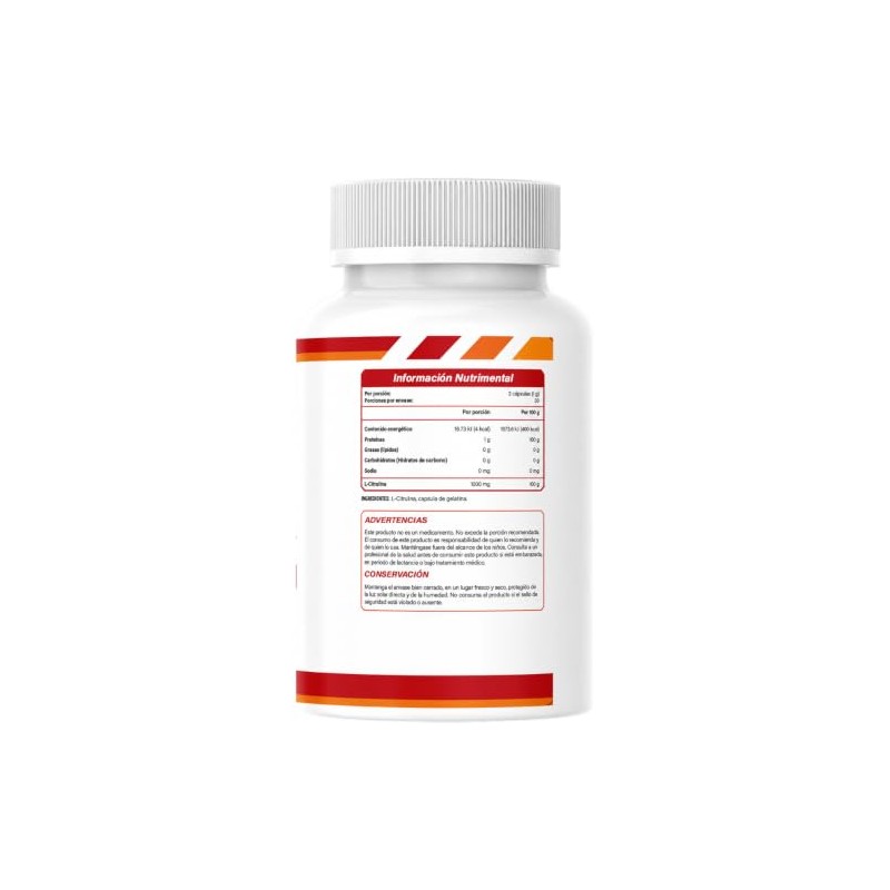 L-Citrulina 1000 mg, Suplemento Alimenticio, 60 Cápsulas, More Than Pure
