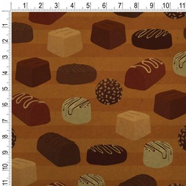 GRAPHICS & MORE Gourmet Chocolate Candy Sweets Pattern Premium Kraft Roll Gift Wrap Wrapping Paper