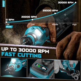 Ecarke Cordless Drywall Cut-Out Tool Compatible with Makita 18V Battery: 3 Variable Speed Brushless-Motor Tool -(No Battery) Drywall Rotary Saw tool kit for Cutting Wood Drywall,Sheetrock,Wood,Plywood