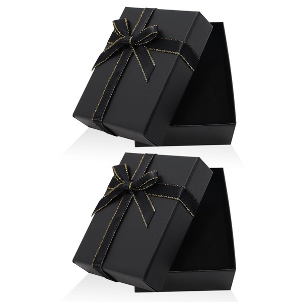 2Pcs Small Gift Boxes, 9x7x3cm Jewellery Gift Box with Lid