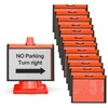 HiGiant 12 Pcs Traffic Cone Sleeve with Pockets for Caution,